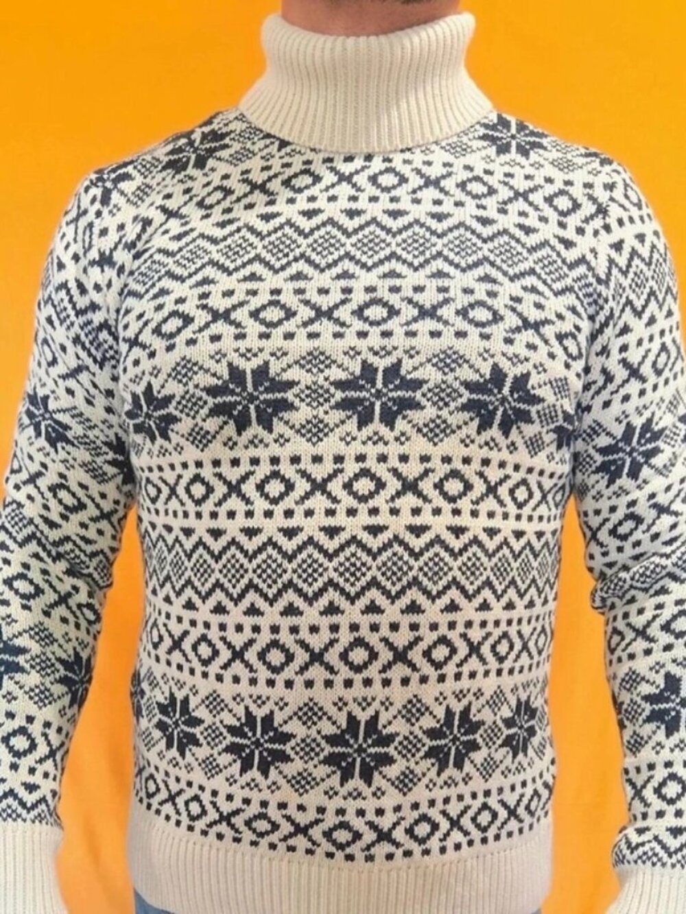 Fair Isle turtleneck sweater